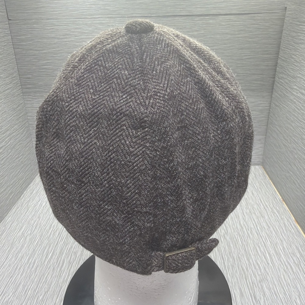 Pierre Cardin Paris Newsboy Cap Gray Herringbone Ivy Hat Men's 58 - Picture 4 of 10